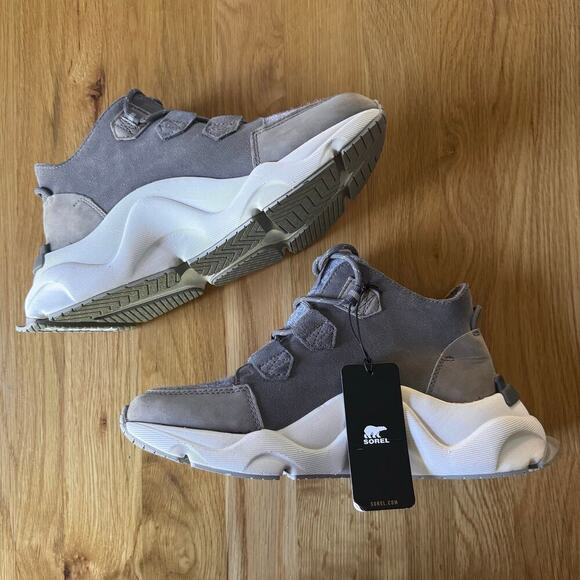 NWT Sorel Women's Kinetic Rngd Caribou Boot in "Quarry, Sea Salt" Gray Size 7.5 - Picture 6 of 15